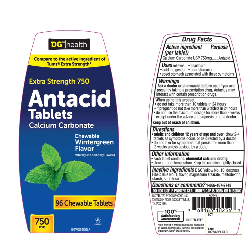 Pill image for Extra Strength Antacid Tablets Wintergreen Flavor Drug Facts