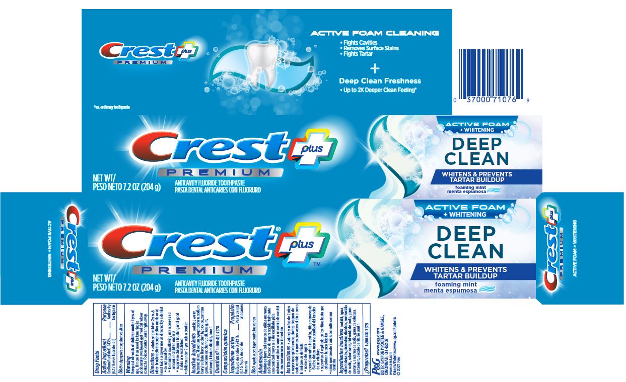 Pill image for Crest Premium Plus Deep Clean Active Foam