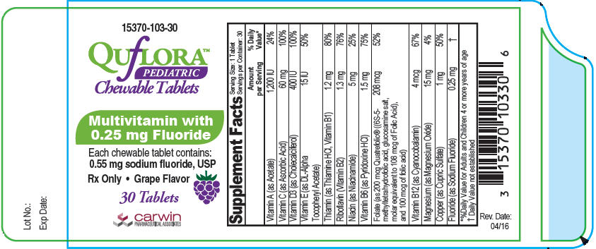 Pill image for quflora™ pediatric chewable tablets