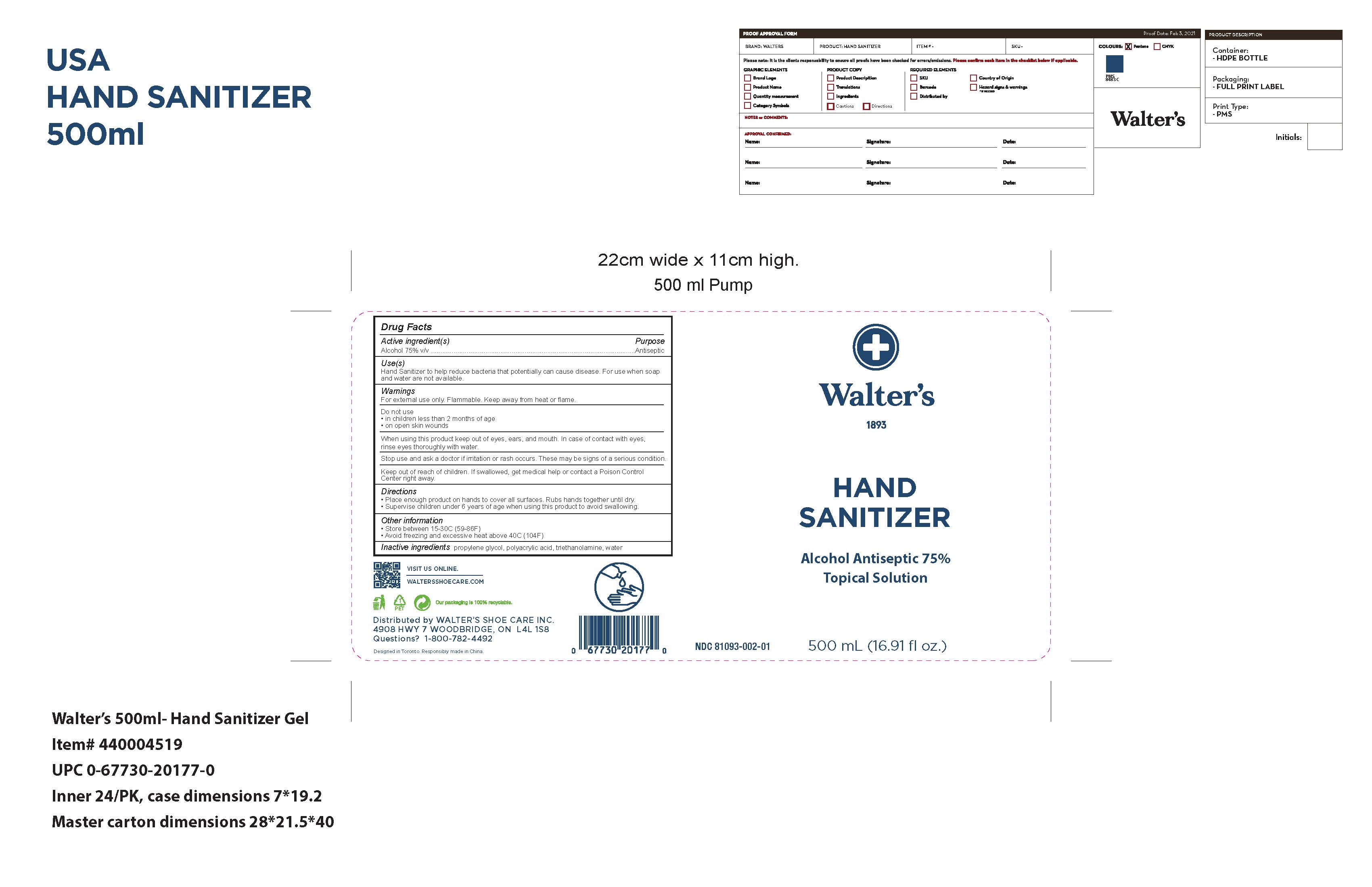 Pill image for walter's 1893 hand sanitizer alcohol antiseptic 75% topical solution