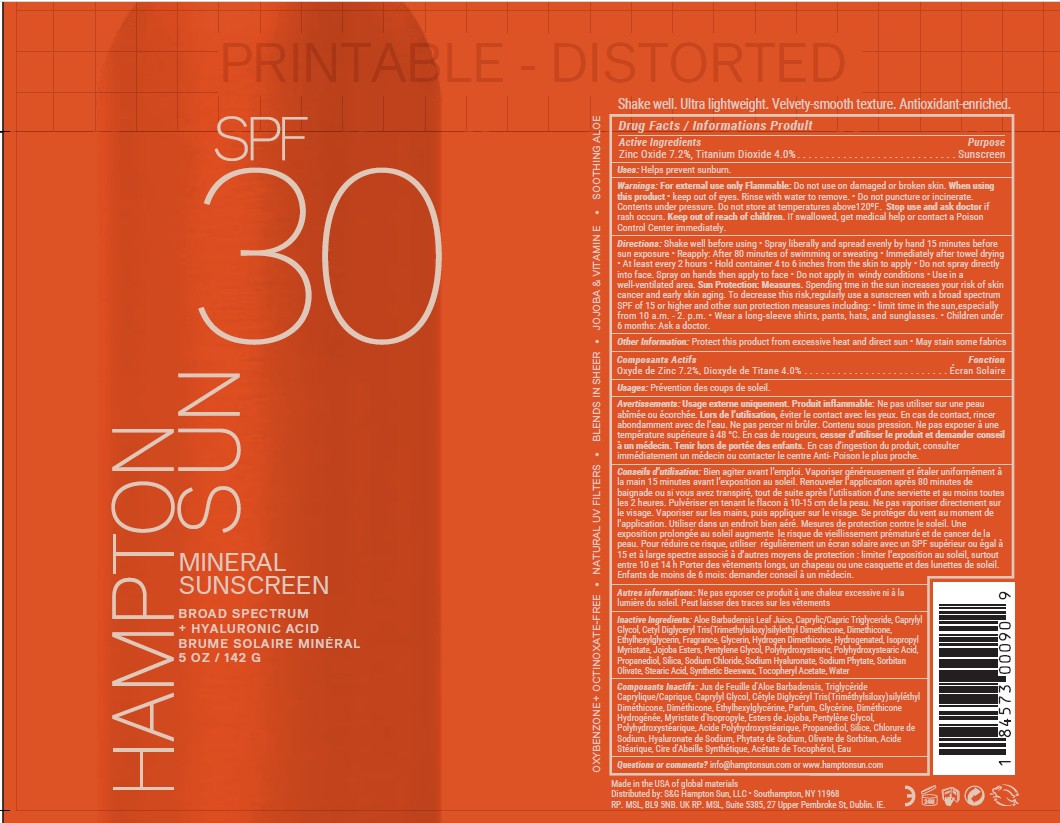 Pill image for Hampton Sun Sfp 30 Mineral Spray (is0325-hsf)