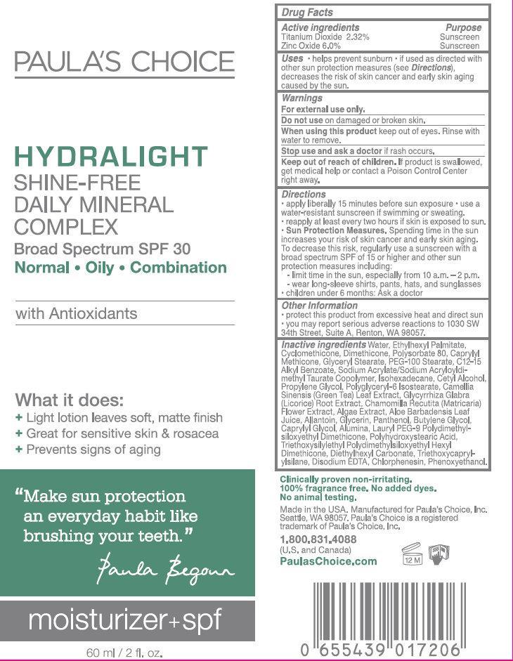 Pill image for Paula's Choice Hydralight Shine-free Daily Mineral Complex Broad Spectrum Spf 30