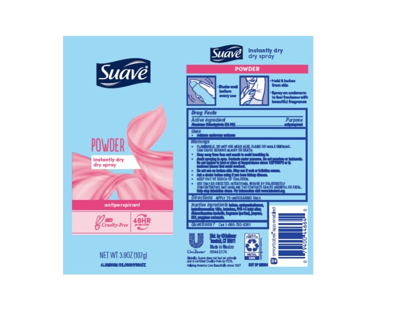 Pill image for Suave Powder 48hr Protection Dry Spray Antiperspirant