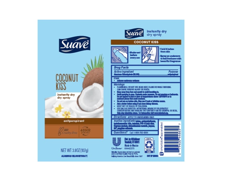 Pill image for Suave Coconut Kiss 48hr Protection Dry Spray Antiperspirant