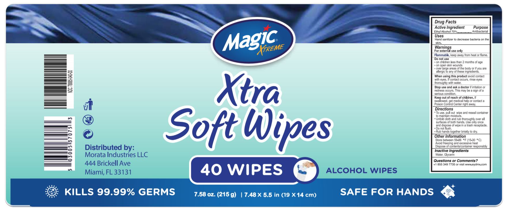 Pill image for Magic Xtreme Xtra Soft Alcohol Wipes 40