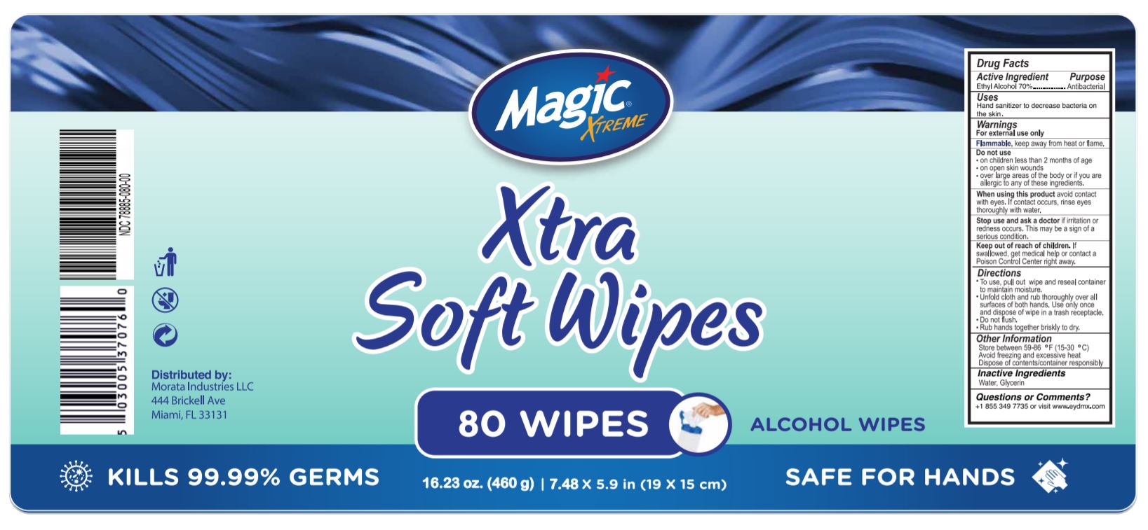 Pill image for Magic Xtreme Xtra Soft Alcohol Wipes 80