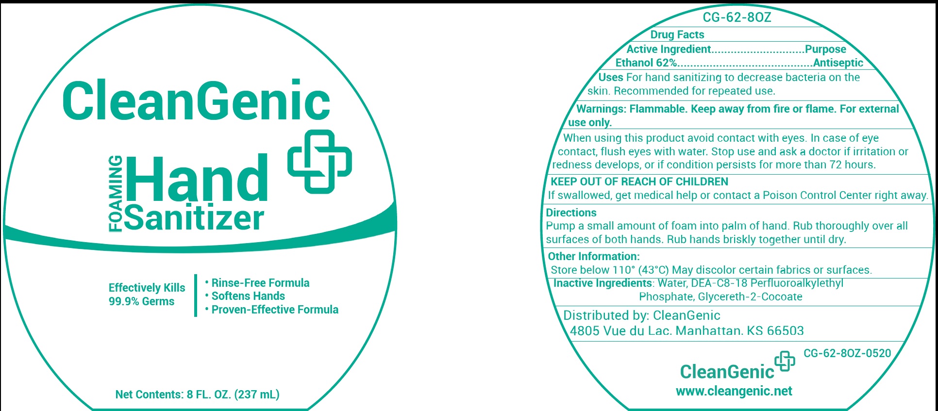 Pill image for Cleangenic 8 Oz Hand Sanitizer