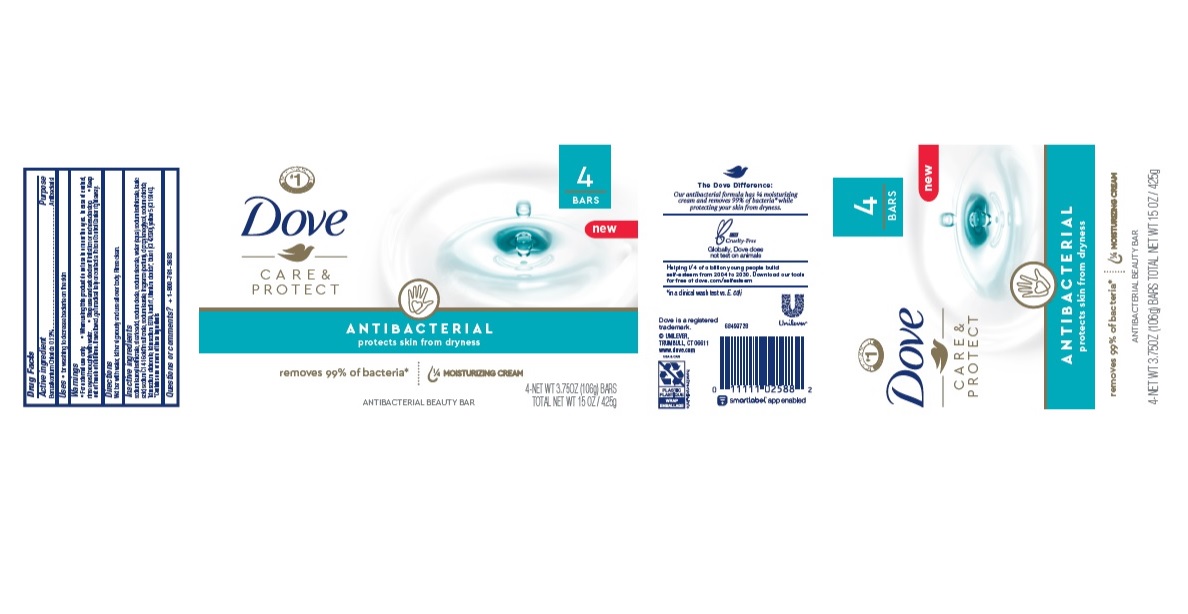 Pill image for Dove Care & Protect Antibacterial Beauty Bar