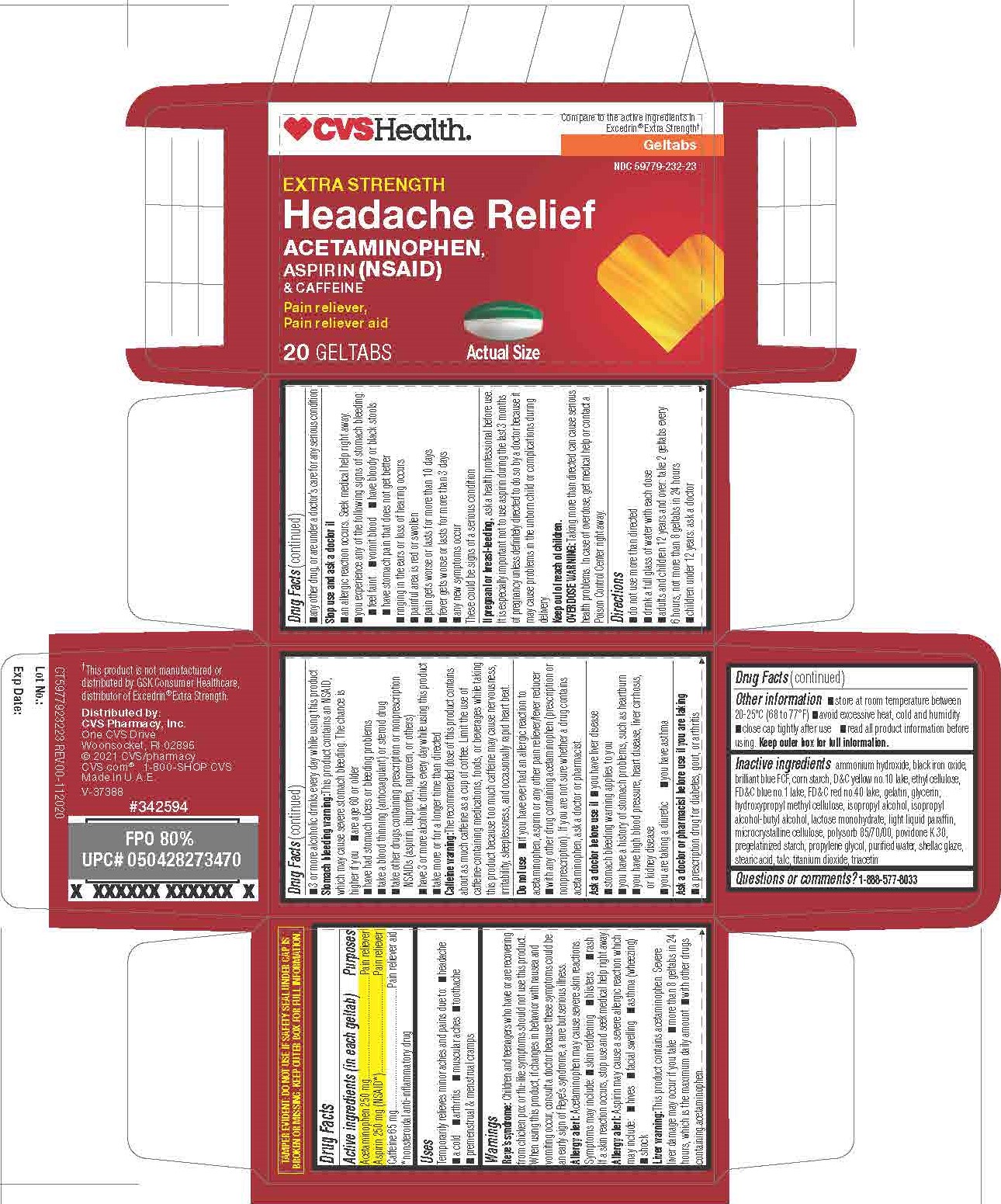 Pill image for Cvs Headache Relief Geltabs