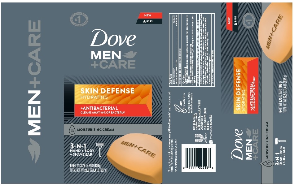Pill image for Dove Men +care Skin Defense Antibacterial 3-n-1 Hand + Body + Shave Bar