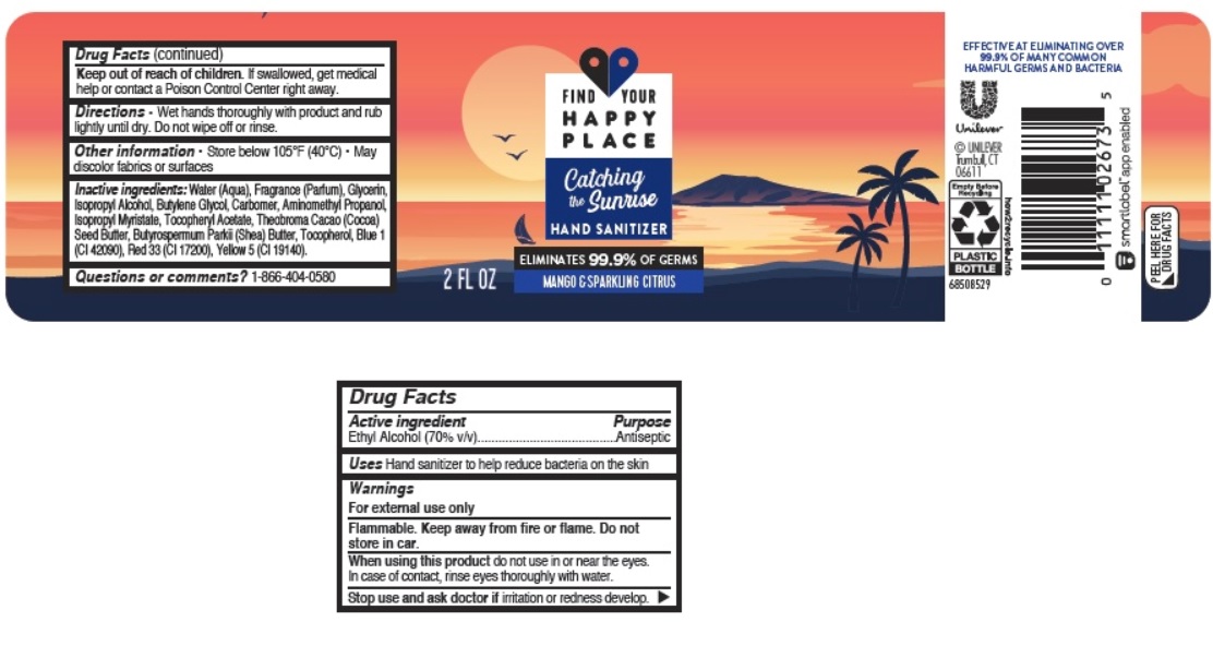 Pill image for find your happy place catching the sunrise hand sanitize