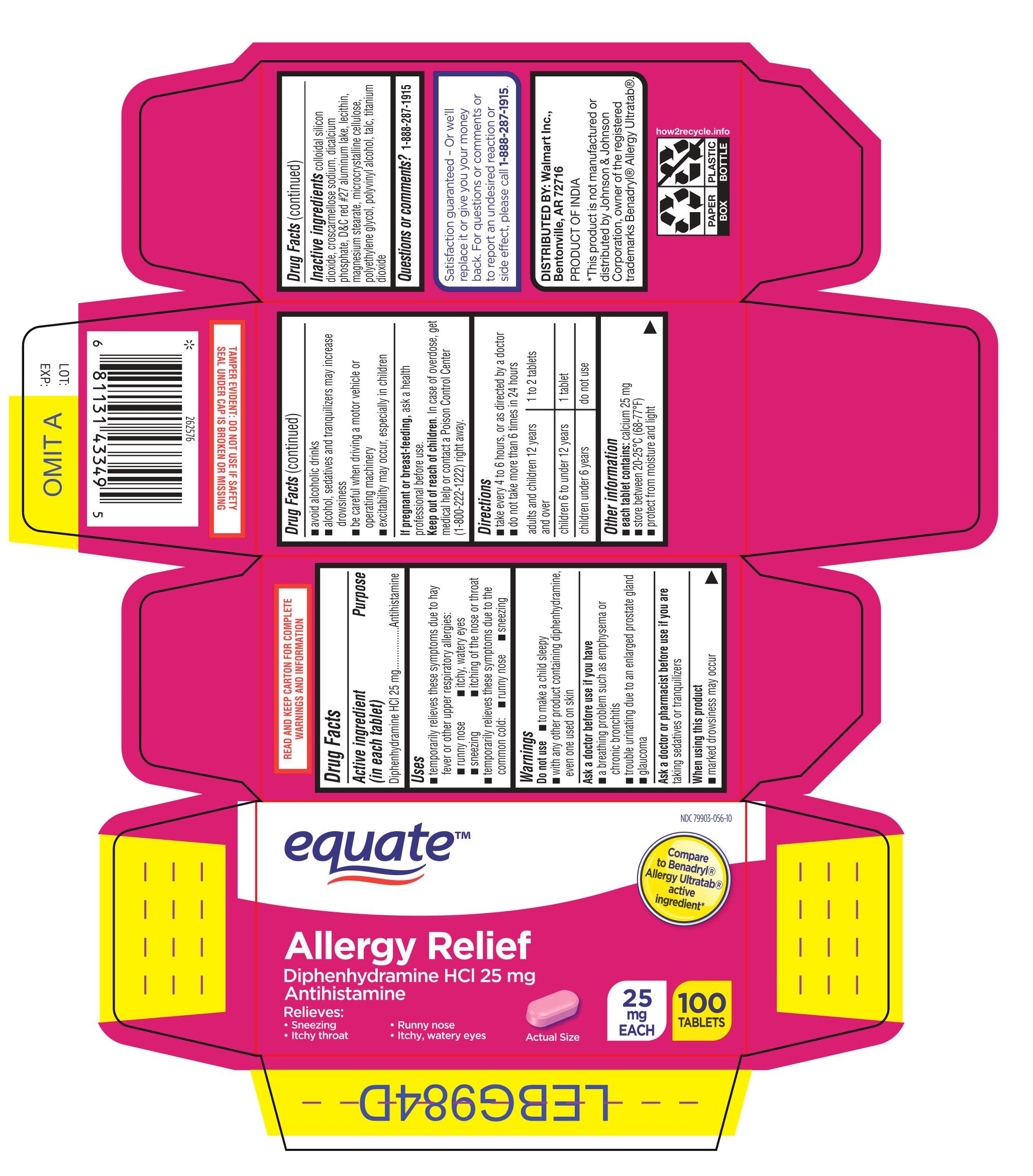 Pill image for Equate Allergy Relief Tablets