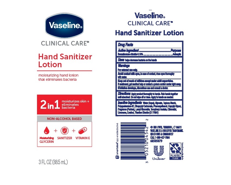 Pill image for vaseline clinical care hand sanitizer lotion