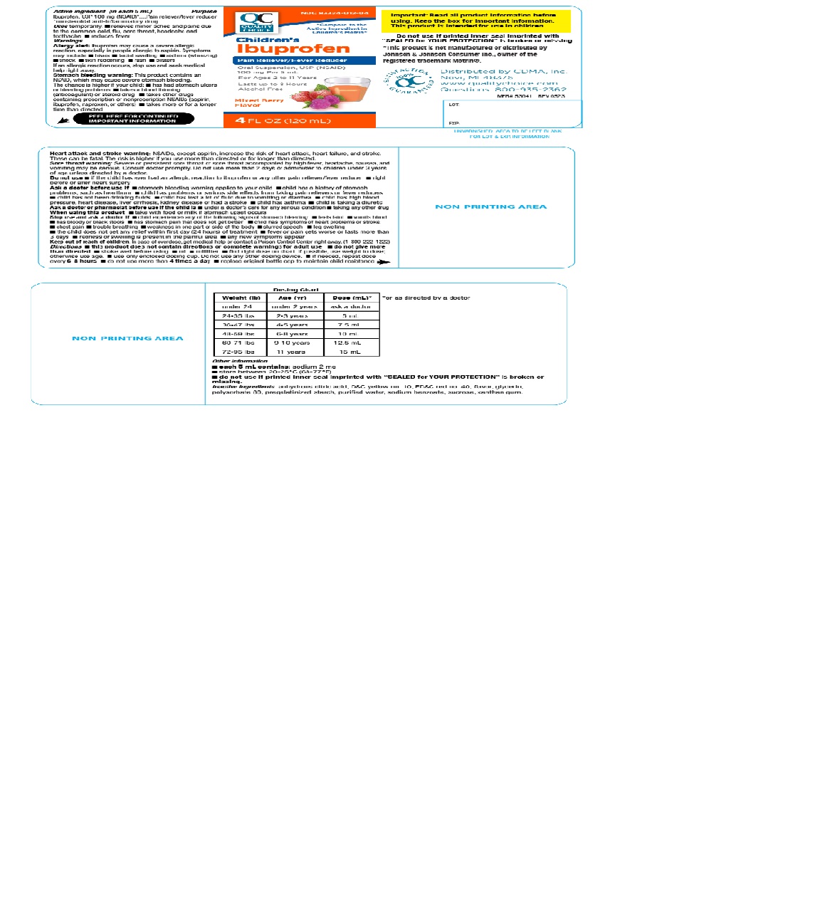 Pill image for Quality Choice Children's Ibuprofen Oral Suspension 634