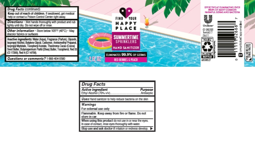 Pill image for find your happy place summertime sprinklers hand sanitizer
