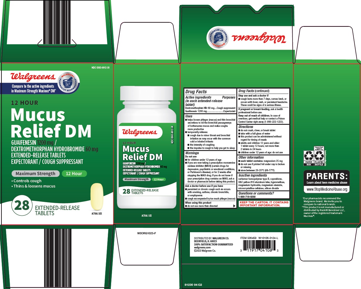 Pill image for Walgreen Co. Mucus Relief Dm Drug Facts