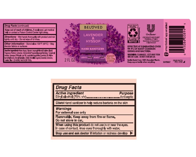 Pill image for love beauty and planet beloved lavender & hyssop hand sanitizer
