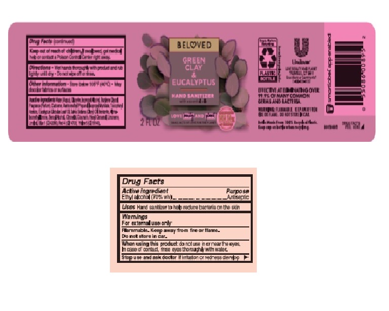 Pill image for love beauty and planet beloved green clay & eucalyptus hand sanitizer