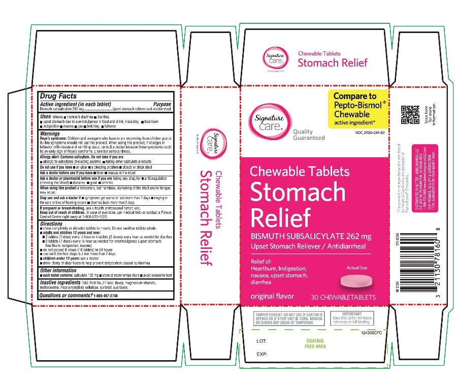 Pill image for Stomach Relief Bismuth Subsalicylate 262 Mg Chewable Tablets 30 Counts