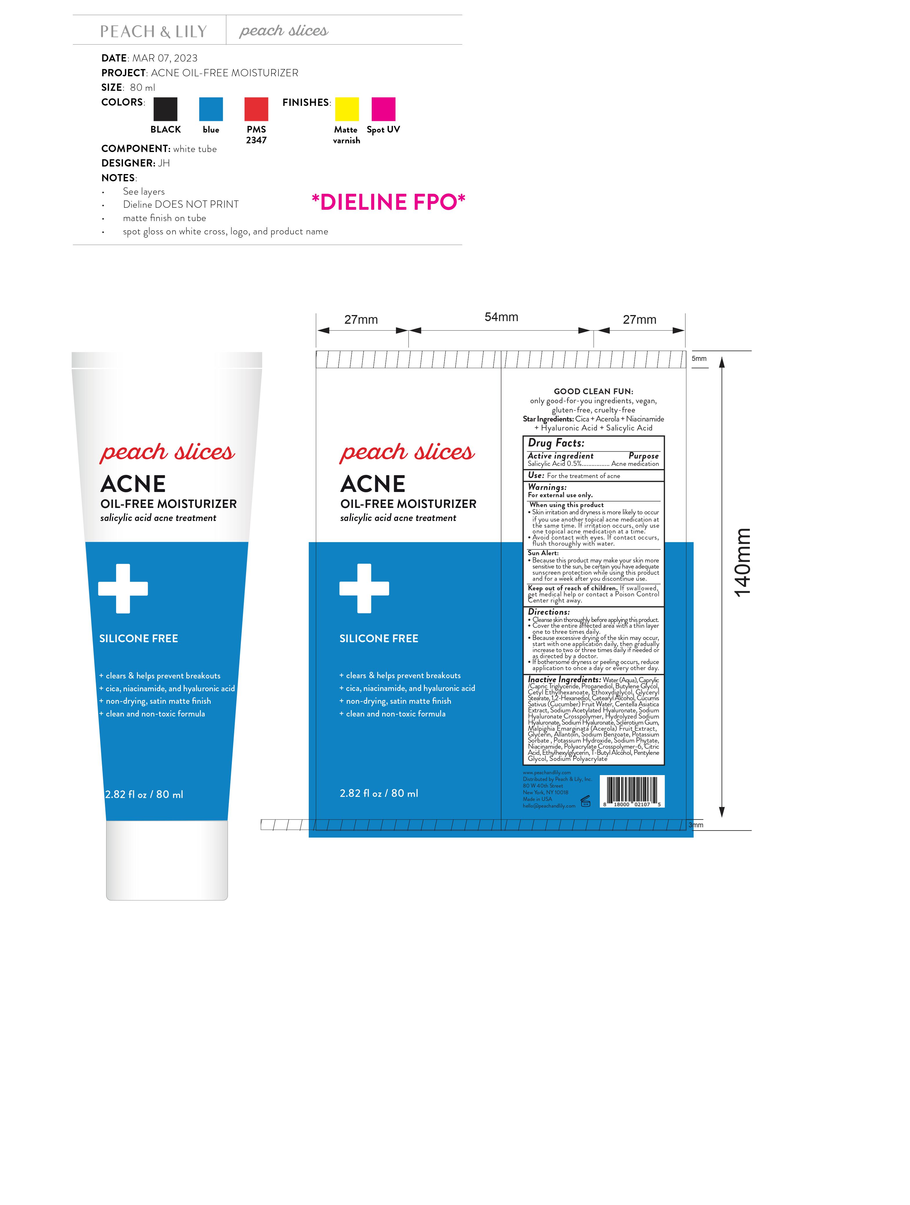 Pill image for Peach & Lily Peaches Slices Acne Oil Acne Free Moisturizer