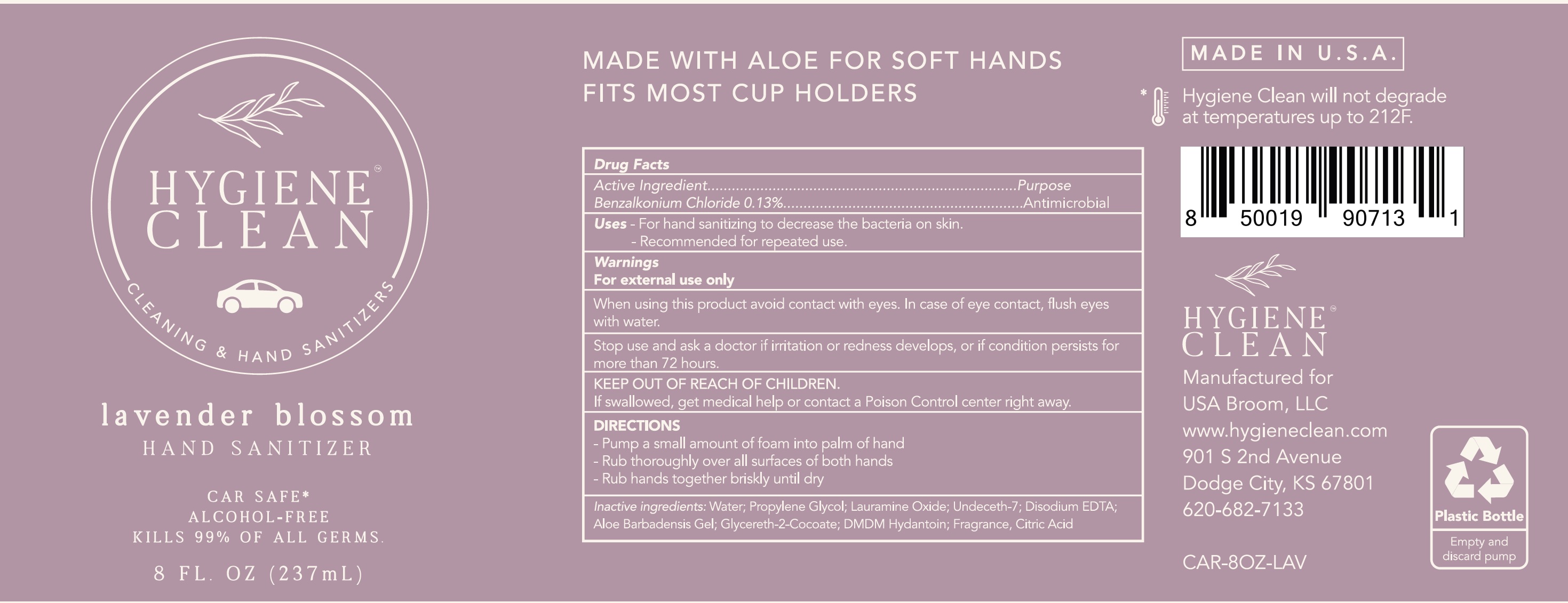 Pill image for Hygiene Clean Lavender Blossom Hand Sanitizer Bottle Alcohol Free