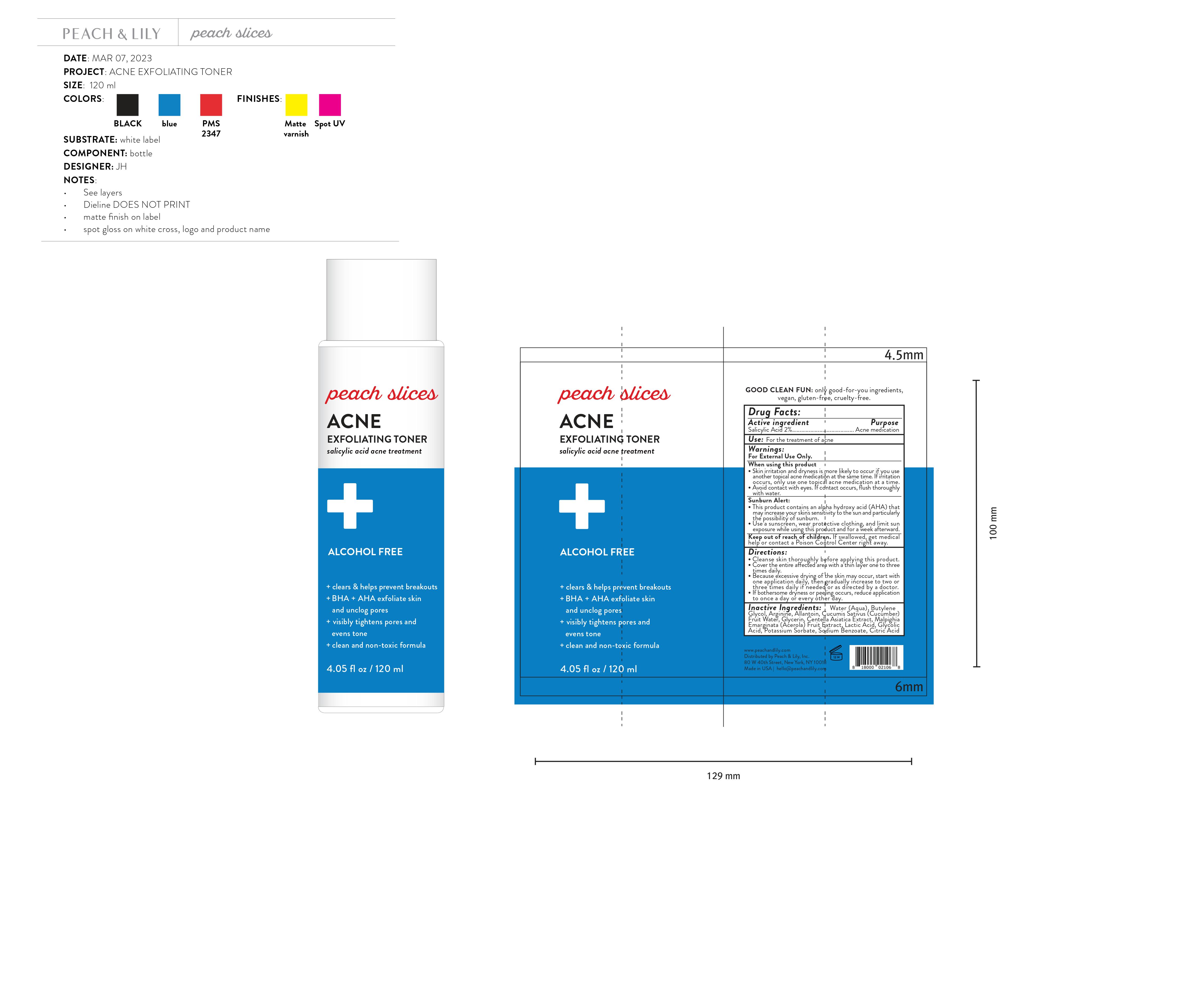 Pill image for Peach & Lily Peaches Slices Acne Exfoliating Toner