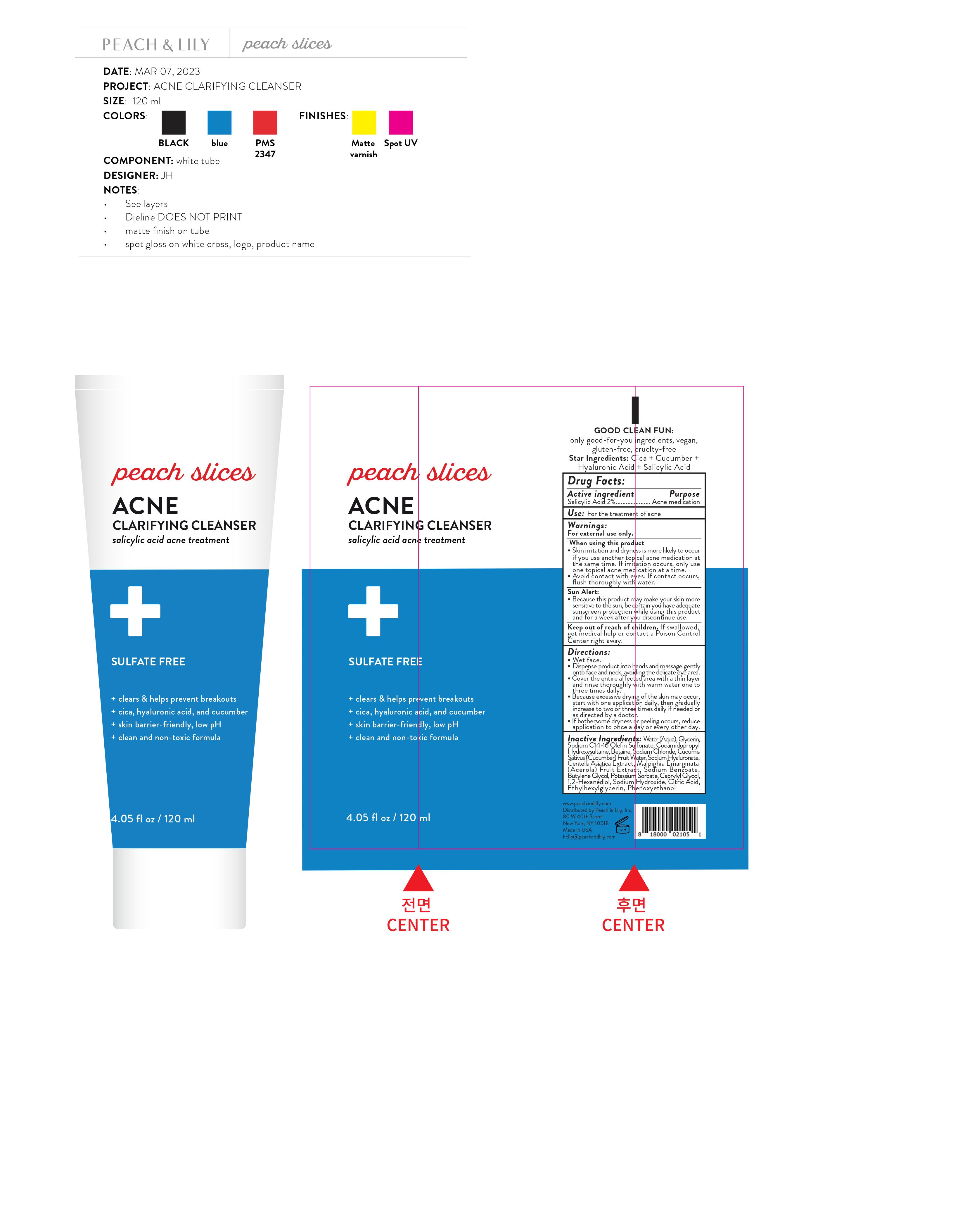 Pill image for Peach & Lily Peaches Slices Acne Clarifying Cleanser