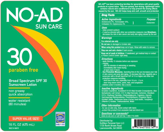 Pill image for no-ad spf30 ltn 16oz