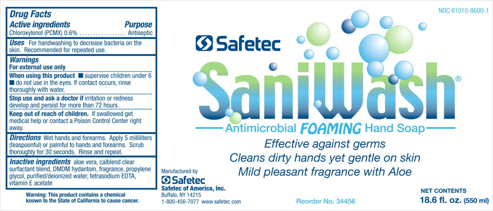 Pill image for 61010-8600-1, Saniwashantimicrobial Foming Hand