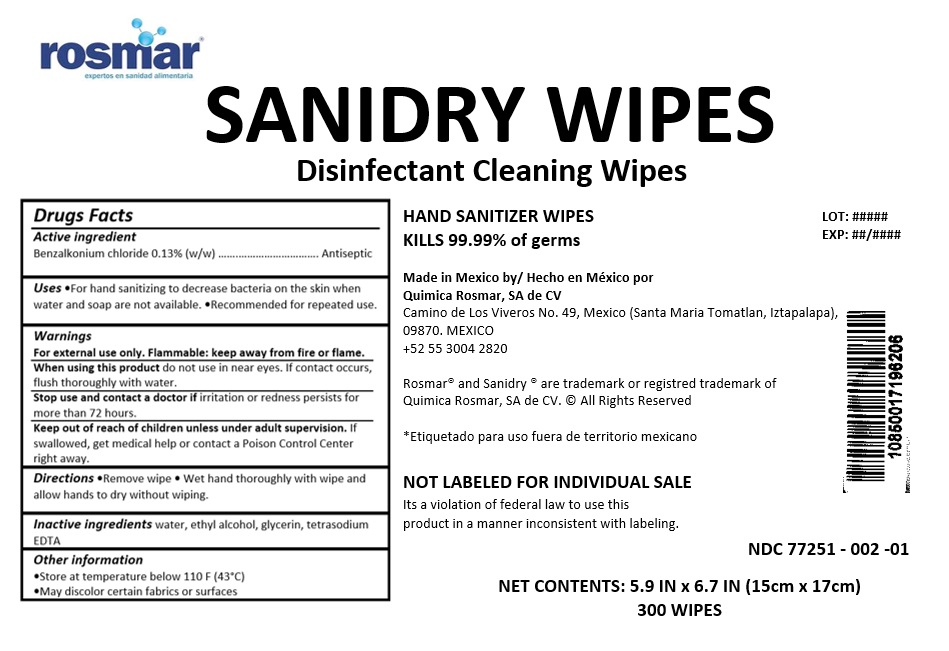 Pill image for 77251-002 Sanidry Flushable Wipes