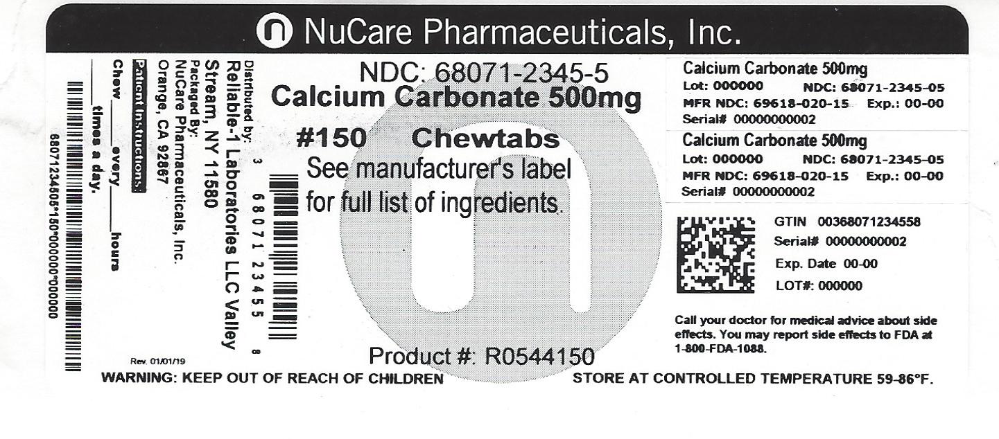 Pill image for Calcium Carbonate 500 Mg