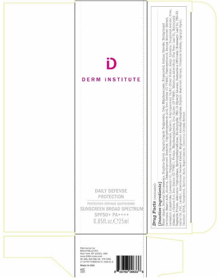 Pill image for Derm Institute Daily Defense Protection Sunscreen Broad Spectrum Spf50+