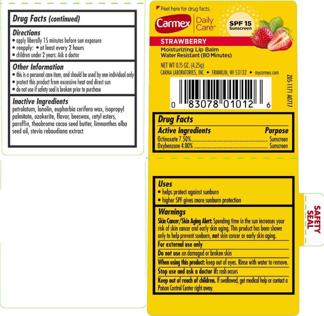 Pill image for Carmex Daily Care Moisturizing Lip Balm Strawberry Spf 15