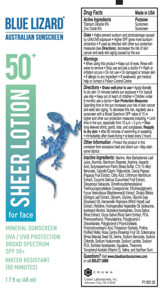 Pill image for Blue Lizard Sheer Face Lotion Spf 50 Sunscreen