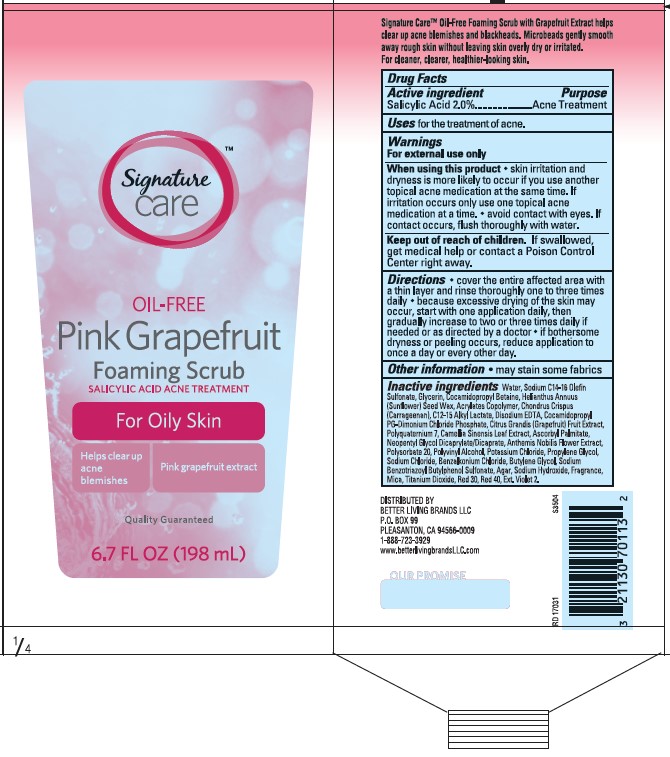 Pill image for Signature Care Oil Free Acne Wash Pink Grapefruit Foaming Scrub