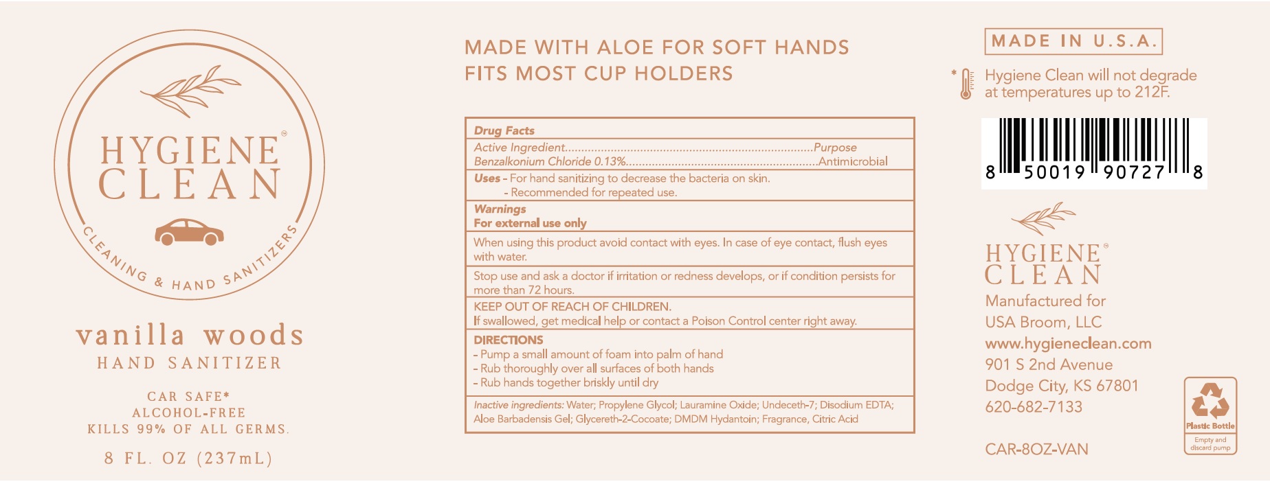 Pill image for Hygiene Clean Vanilla Woods Hand Sanitizer Car Safe Alcohol Free