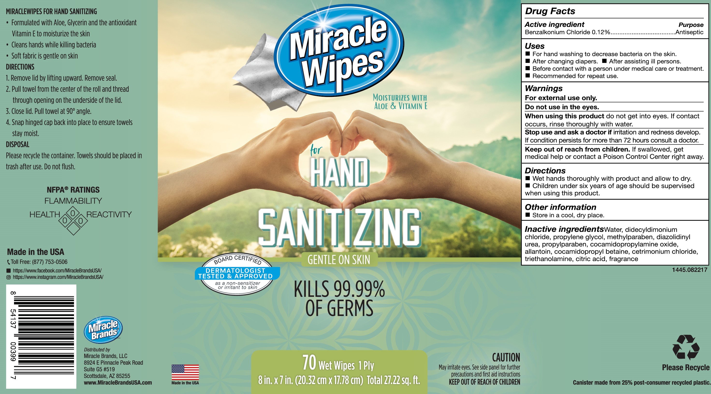 Pill image for Miracle Wipe For Hand Sanitizing