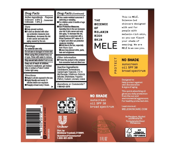 Pill image for melē no shade sunscreen oil spf 30
