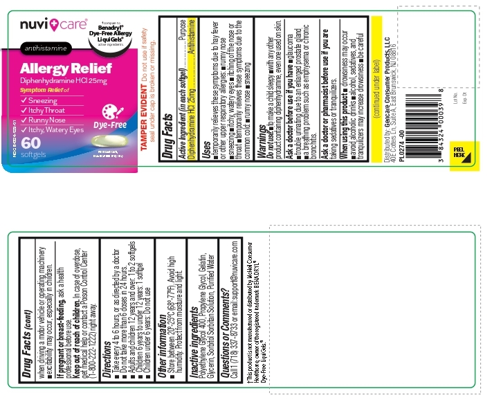 Pill image for Allergy Relief diphenhydramine Hcl 25mg Softgel