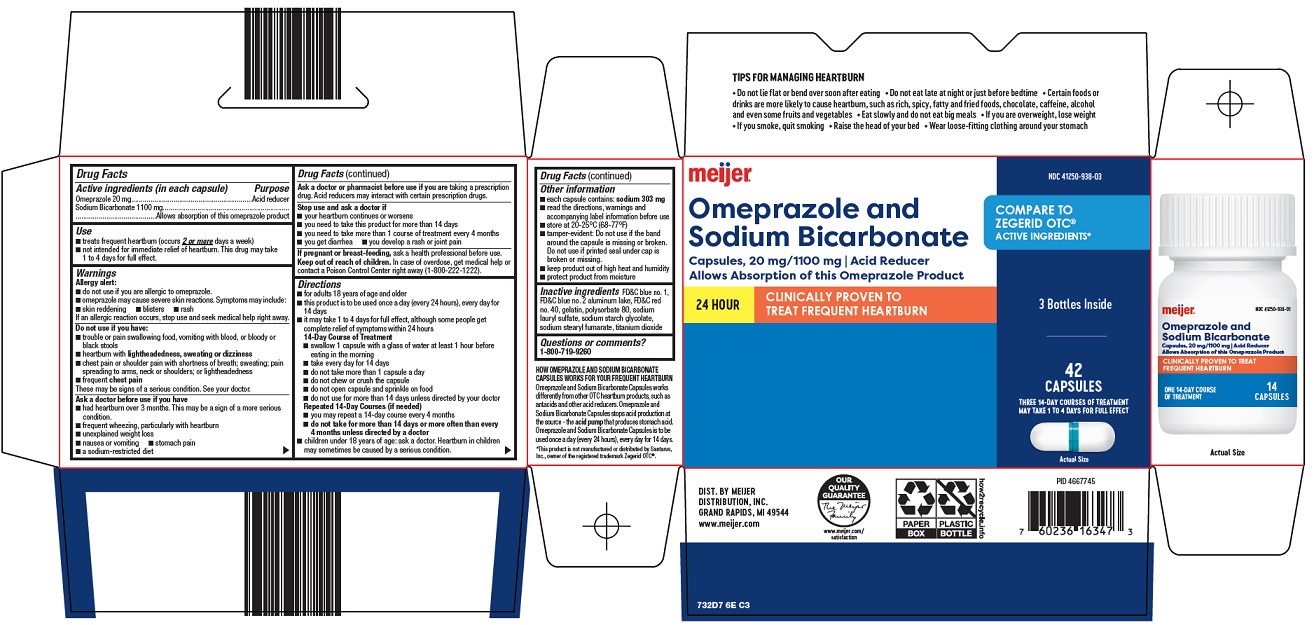 Pill image for Meijer Distribution, Inc. Omeprazole And Sodium Bicarbonate Drug Facts