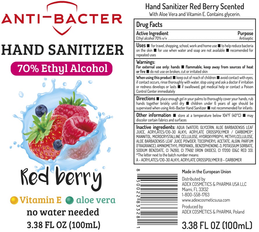 Pill image for Anti-bacter Hand Sanitizer 70% Ethyl Alcohol Red Berry