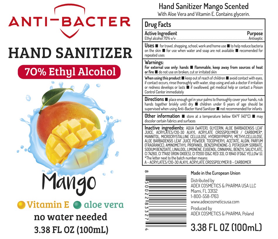 Pill image for Anti-bacter Hand Sanitizer 70% Ethyl Alcohol Mango