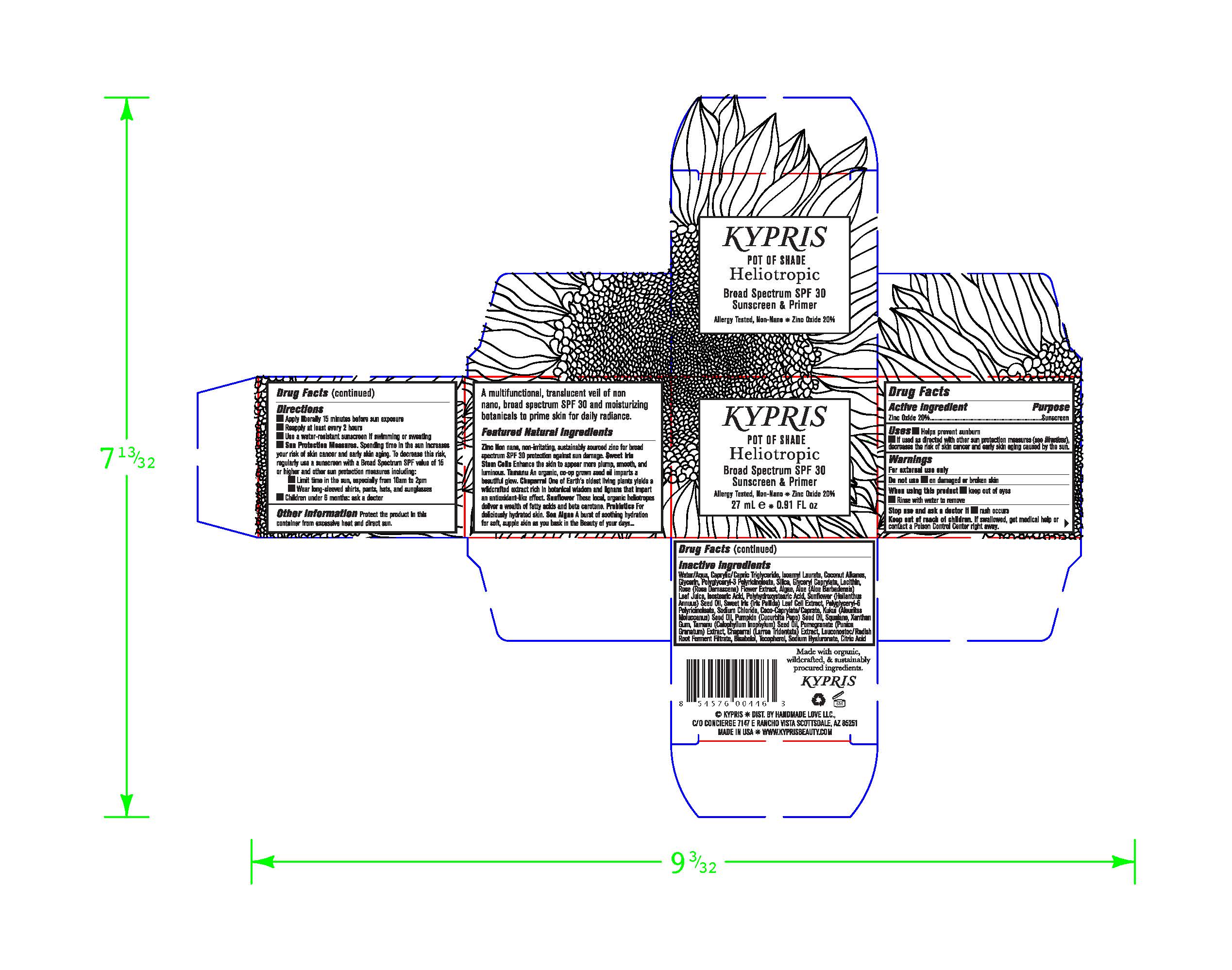 Pill image for Kypris Pot Of Shade Heliotropic Broad Spectrum Spf30 Sunscreen & Primer