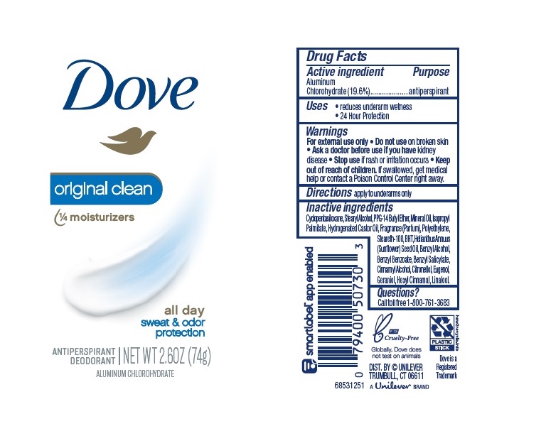 Pill image for Dove Original Clean Antiperspirant Deodorant