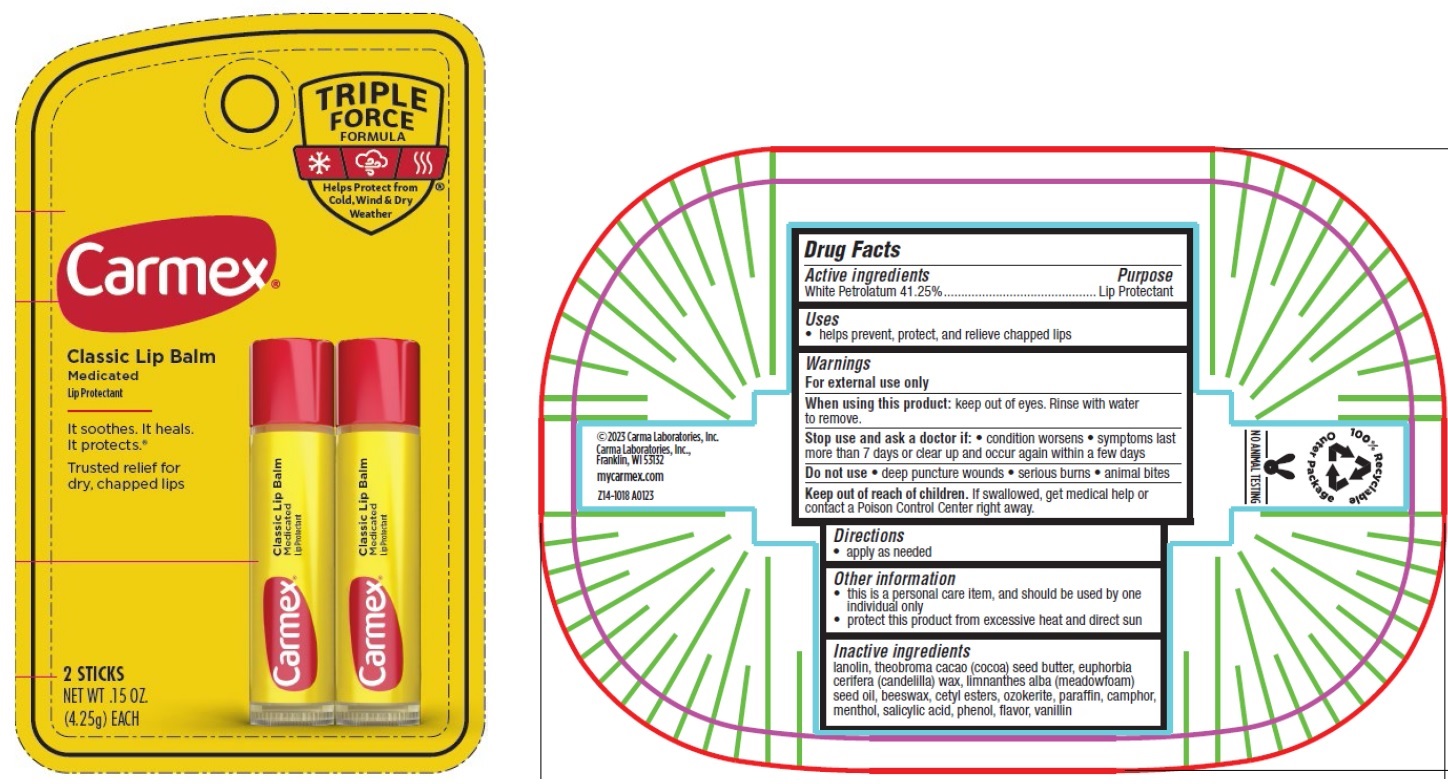 Pill image for Carmex Classic Lip Balm Medicated Triple Force Formula