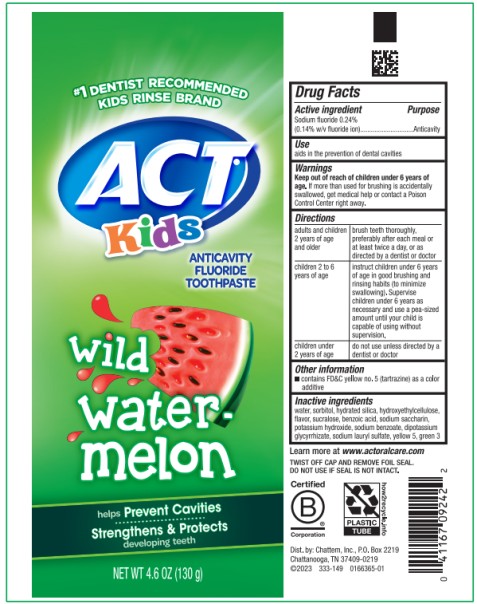 Pill image for Act Anticavity Fluoride Toothpaste Kids Wild Watermelon
