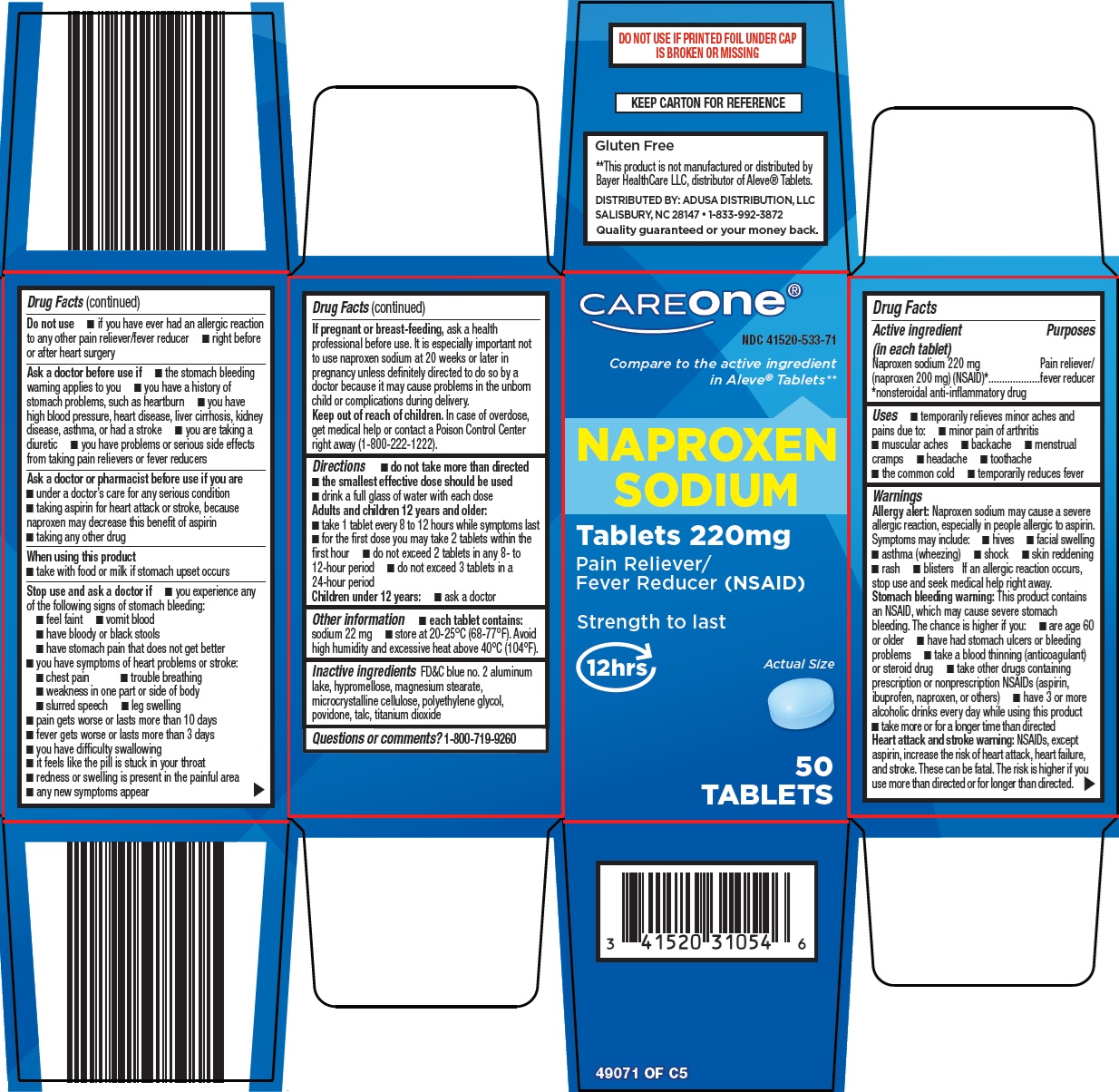 Pill image for American Sales Company Naproxen Sodium Drug Facts