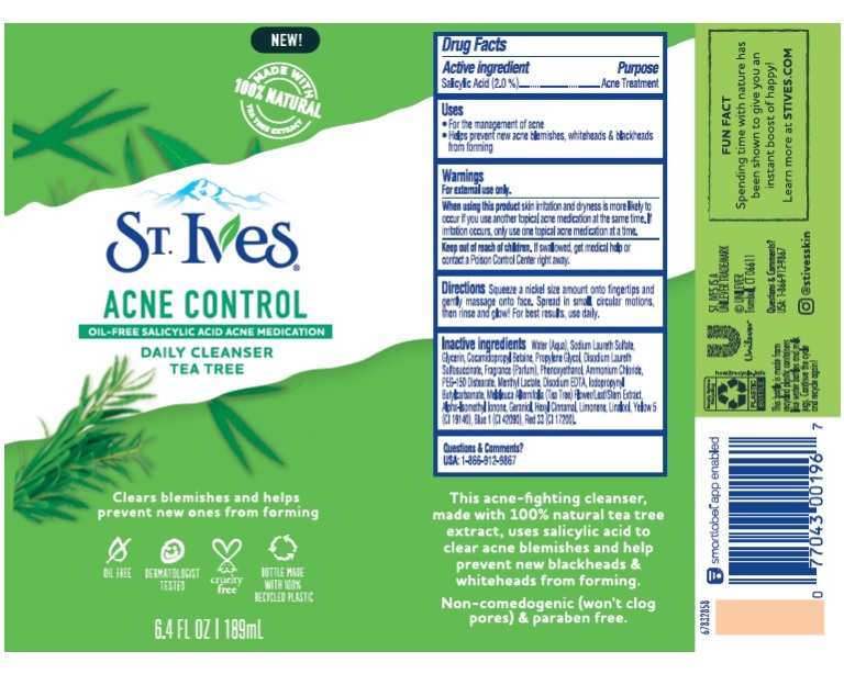 Pill image for st. ives solutions acne control tea tree cleanser
