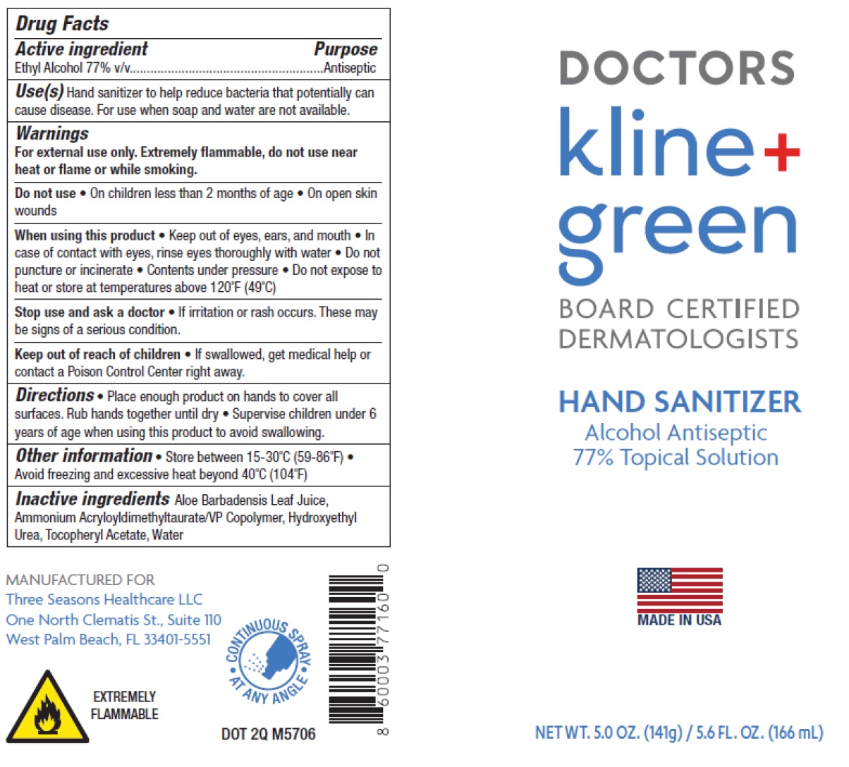 Pill image for Doctors Kline & Green Board Certified Dermatologist Hand Sanitizer Alcohol Antiseptic