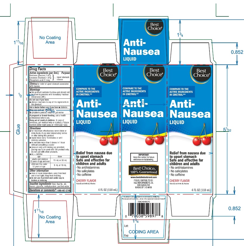 Pill image for Best Choice Nausea Control Liquid 4fl Oz (118ml) Cherry Flavor